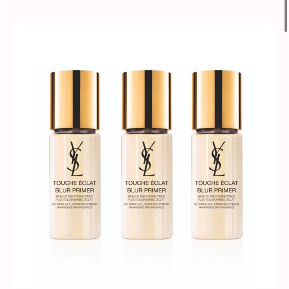 Set of 3 mini size to equal a full size. YSL Touch Éclat Blur Primer. Brand new!
